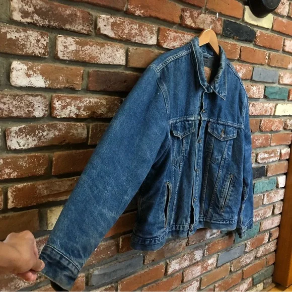 SOLD 1990s Levi's Blanket Lined Red Tag Made in USA Denim Jacket 70506-0316 - Picture 3 of 16